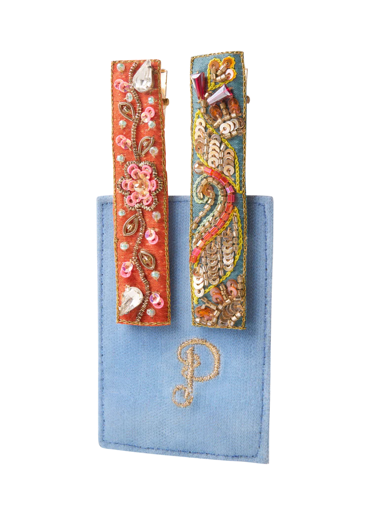 POWDER Beaded Hair Clips (Straight)