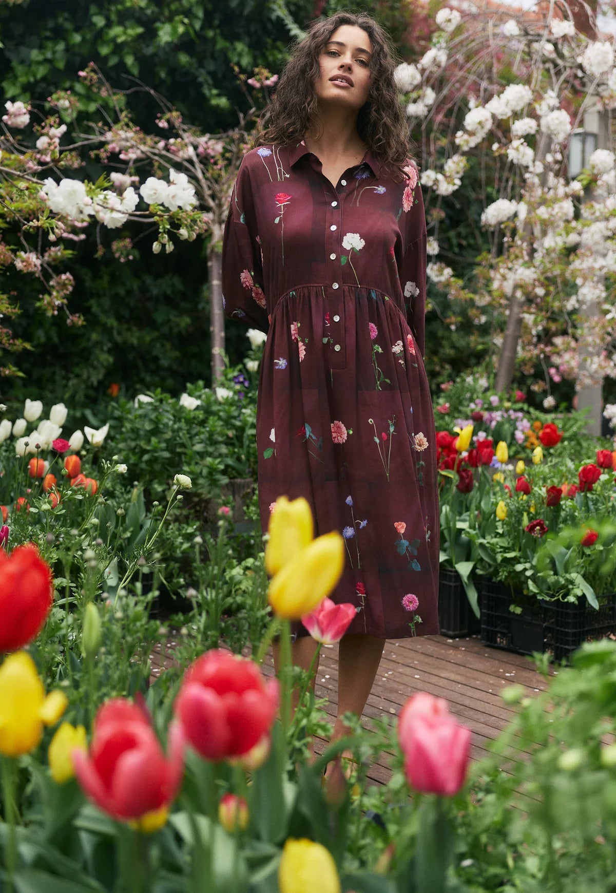 Nancybird Alla Dress - Bloom Tile