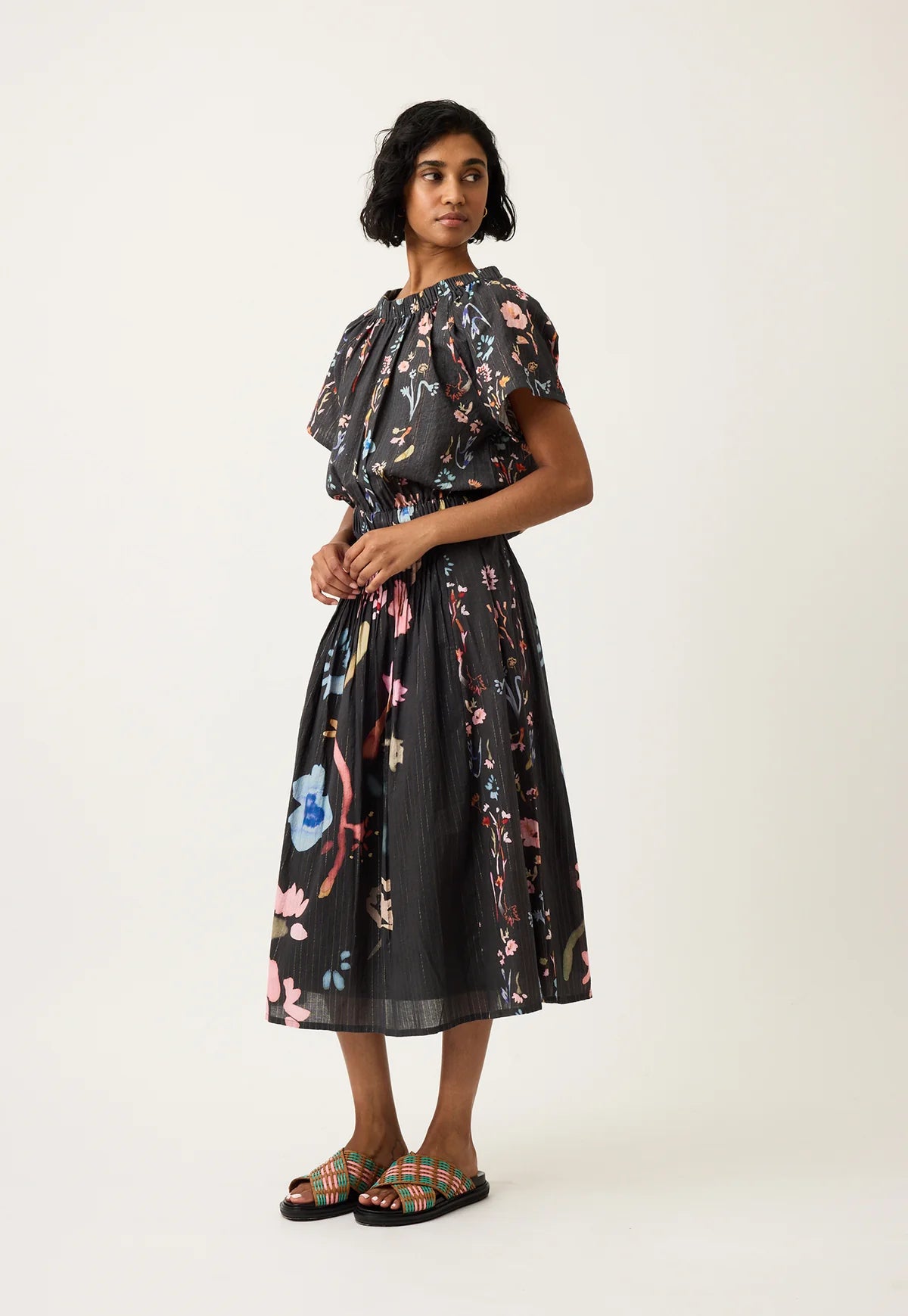 Nancybird Alma Yoke Skirt - Watercolour