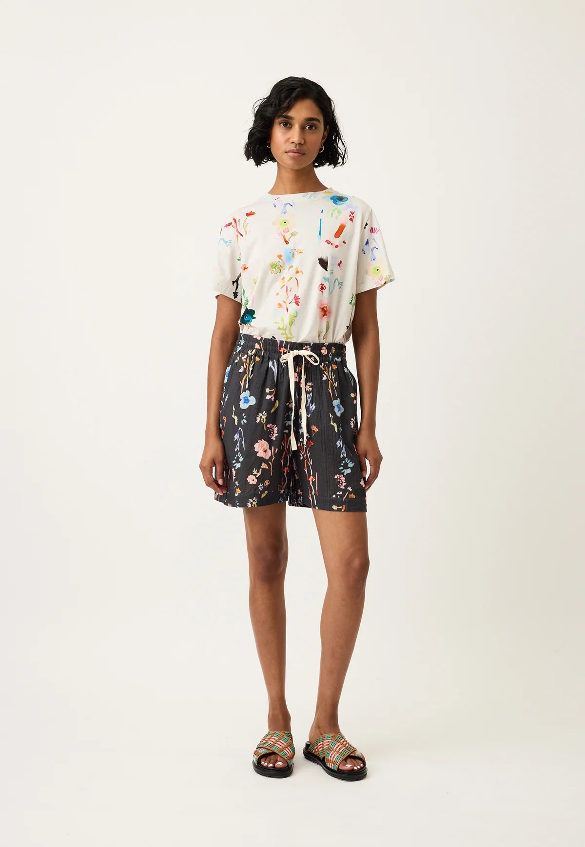 Nancybird Iris Shorts - Watercolour