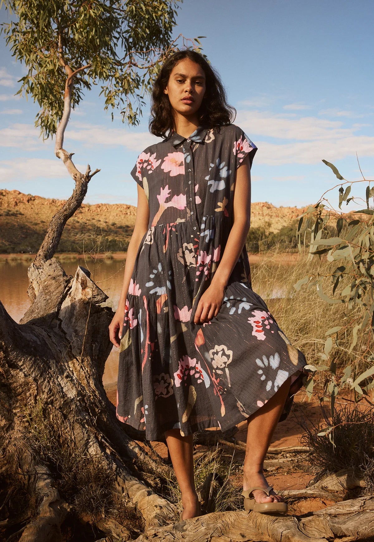 Nancybird Maja Dress - Watercolour