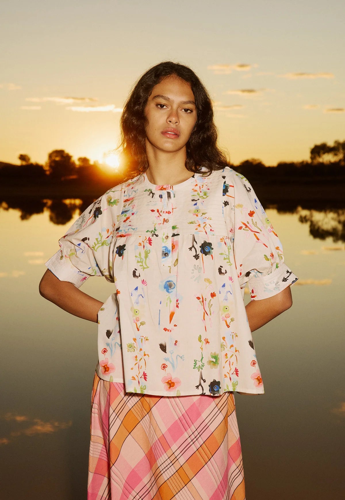 Nancybird Gwen Blouse - Watercolour