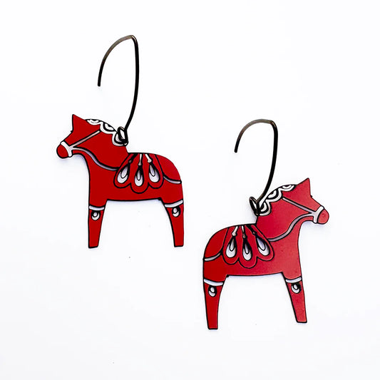 Denz Mini Dala Horse Earrings