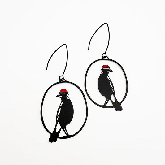 Denz Midi Magpie Christmas Earrings