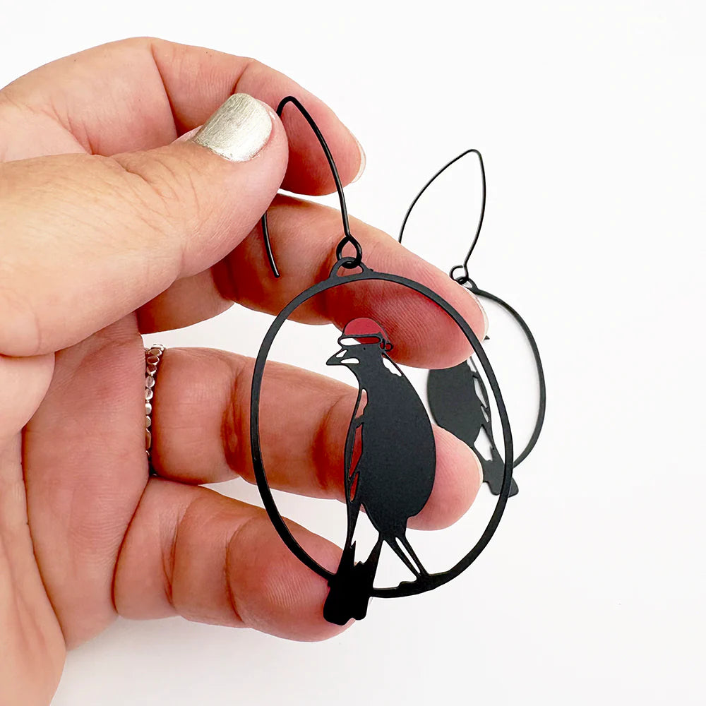 Denz Midi Magpie Christmas Earrings