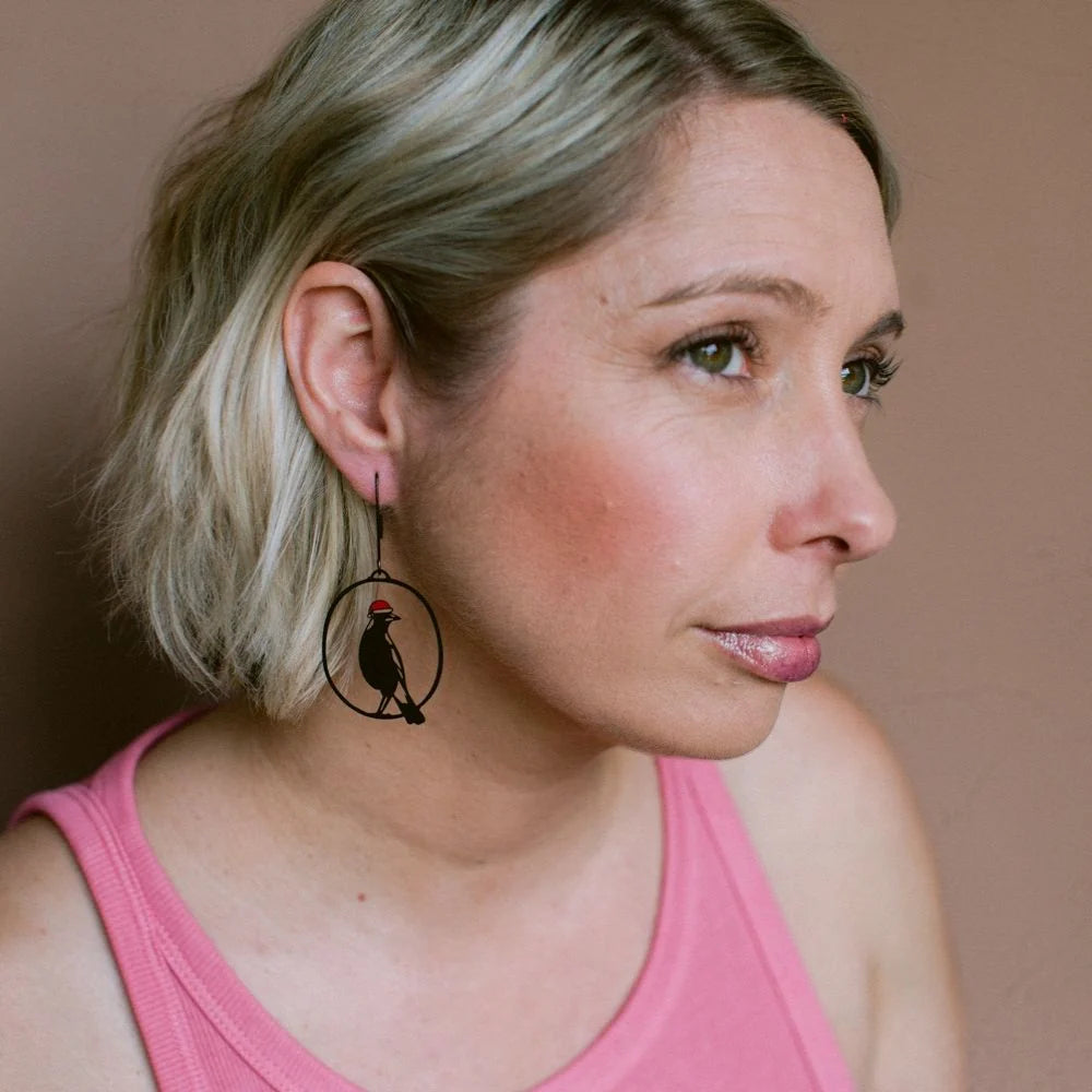 Denz Midi Magpie Christmas Earrings