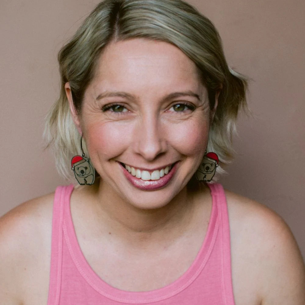 Denz Midi Wombat Christmas Earrings