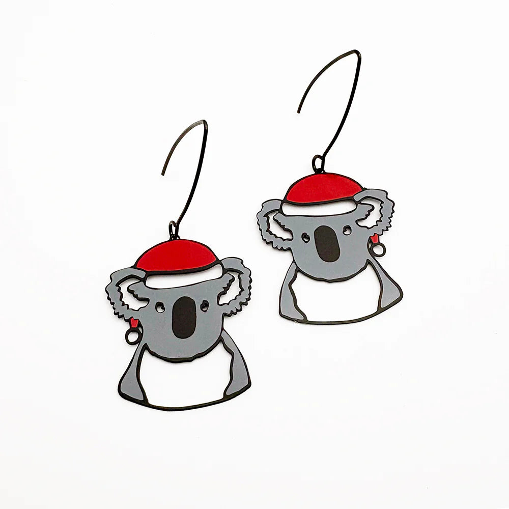 Denz Midi Koala Christmas Earrings
