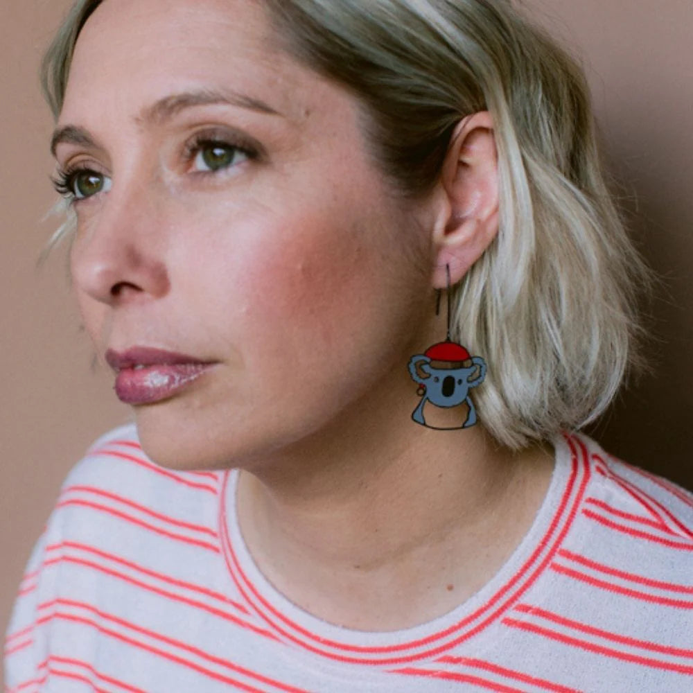 Denz Midi Koala Christmas Earrings