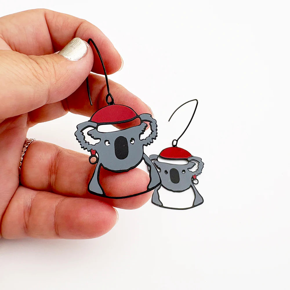 Denz Midi Koala Christmas Earrings