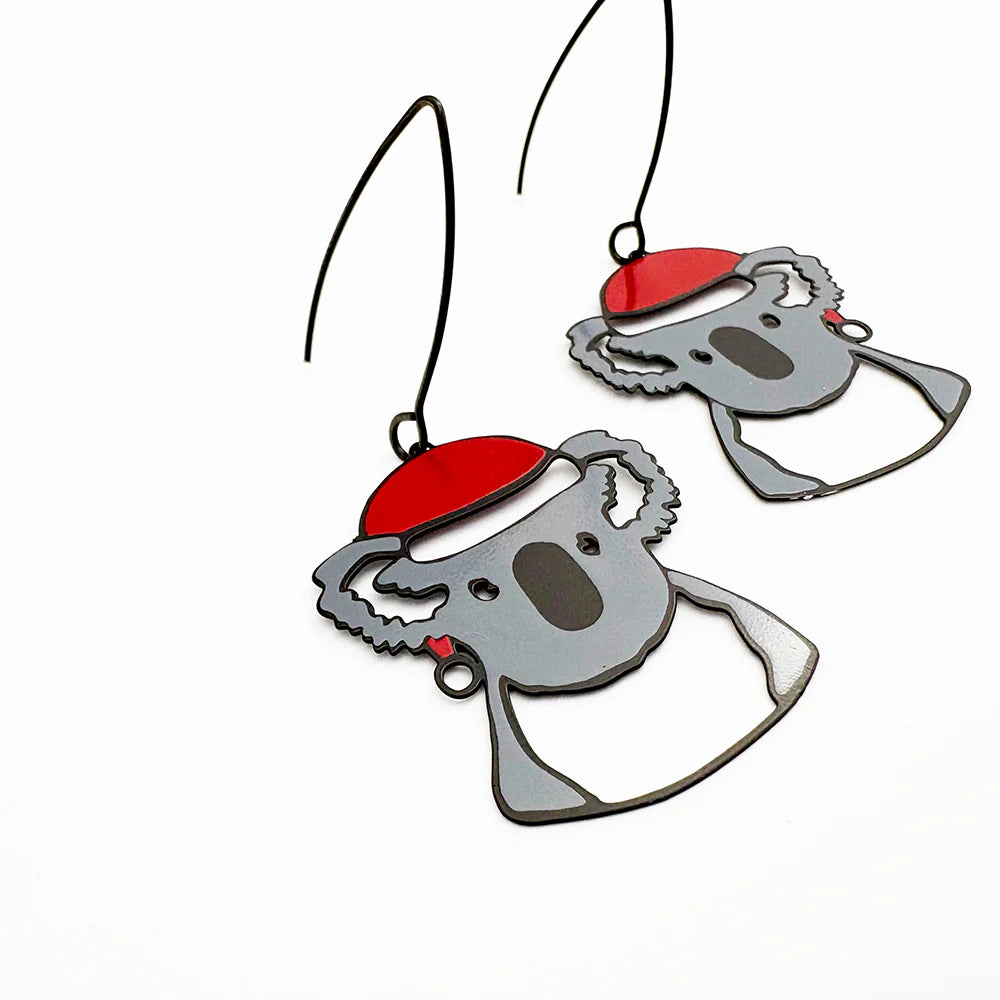 Denz Midi Koala Christmas Earrings