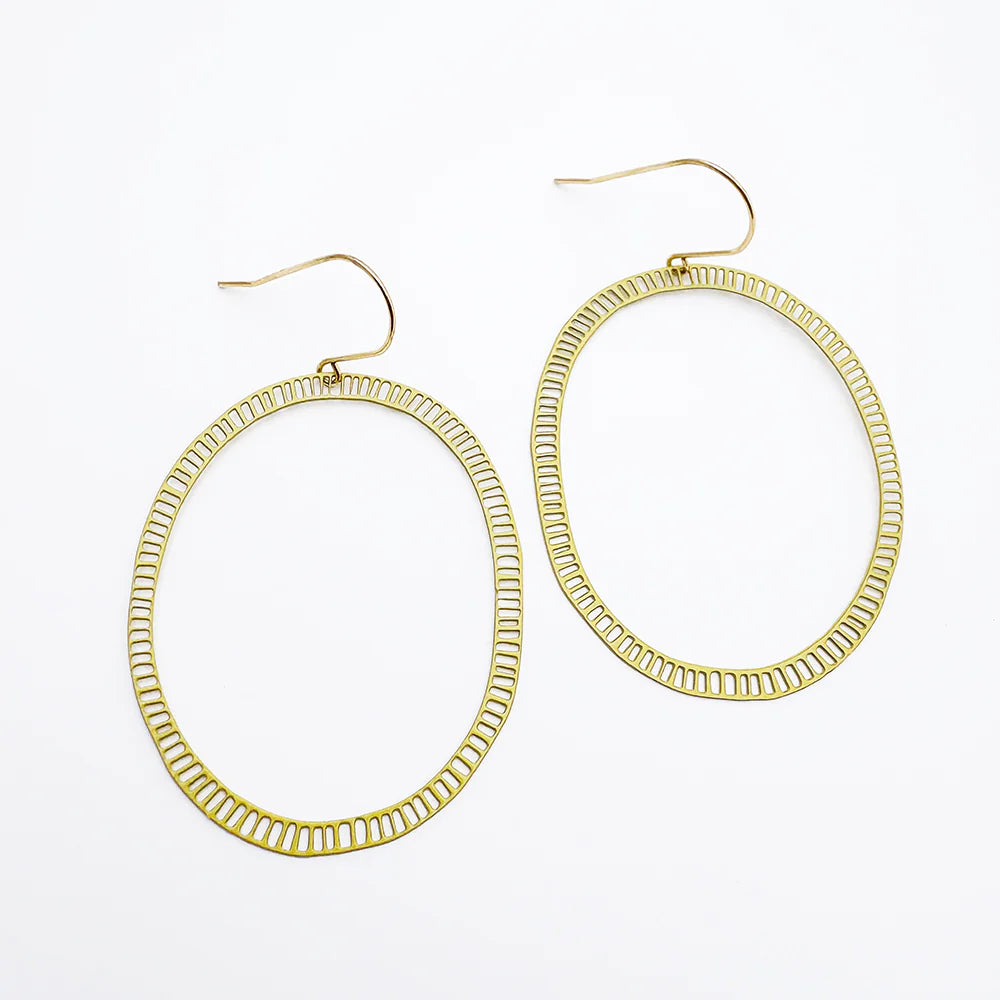 Denz Dash Oval Earrings