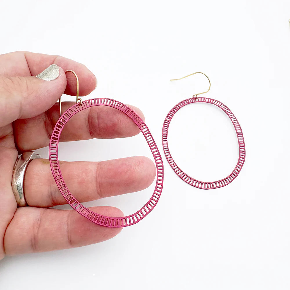 Denz Dash Oval Earrings