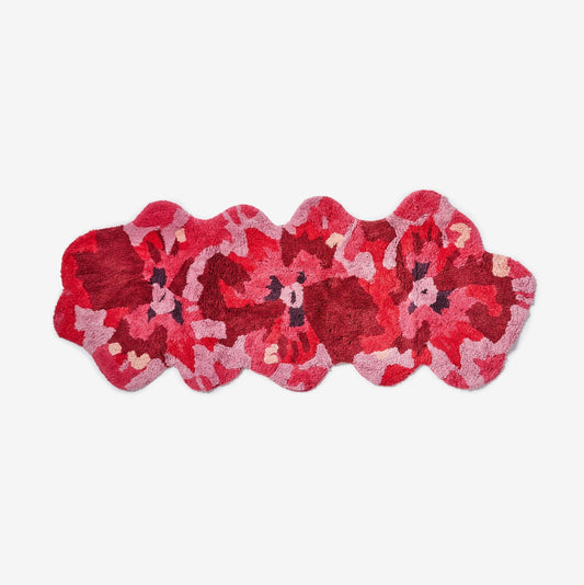 Bonnie and Neil Pansy Long Bath Mat