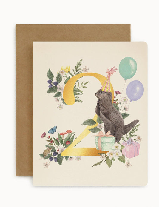 Bespoke Letterpress - 2nd Birthday Card