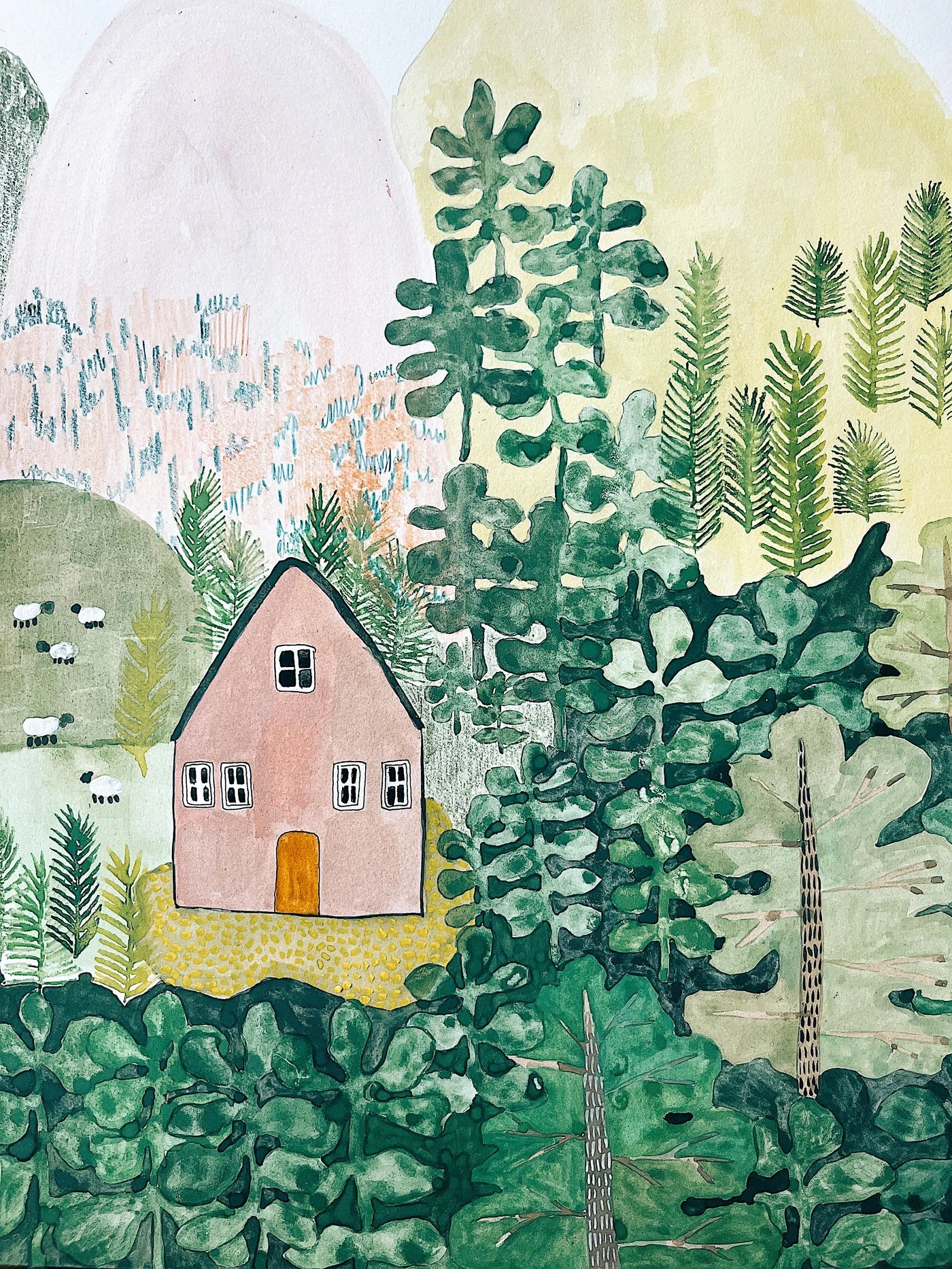 Paper Hands Art Tea Towel - Various