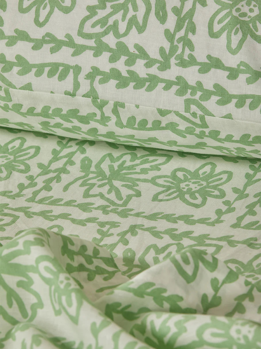Bonnie and Neil Daisy Sage Pillowcases