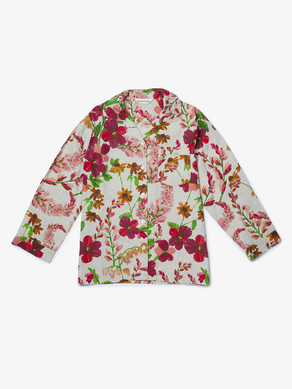 Bonnie and Neil Lupin Multi Linen Pjs