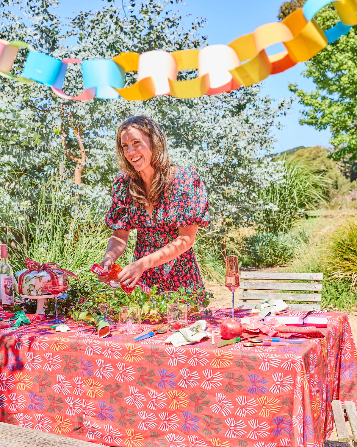 Kip and Co Festive Bows Tablecloth - various sizes