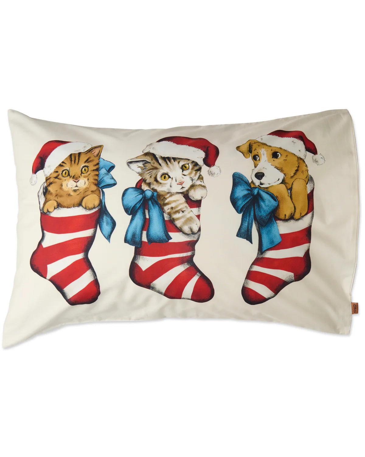 Kip and Co Festive Fur Babies Pillowcase (single)