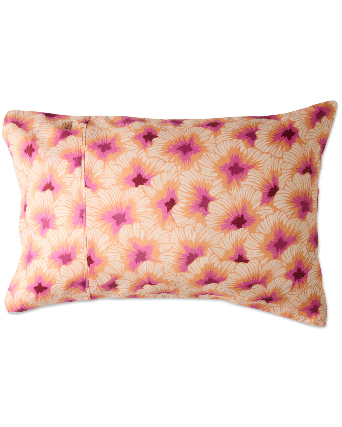 Kip and Co Linen Pillowcases - Hibiscus Peach