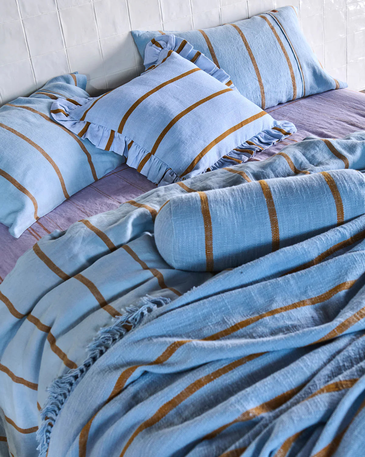 Kip and Co Linen Pillowcases - Como Stripe