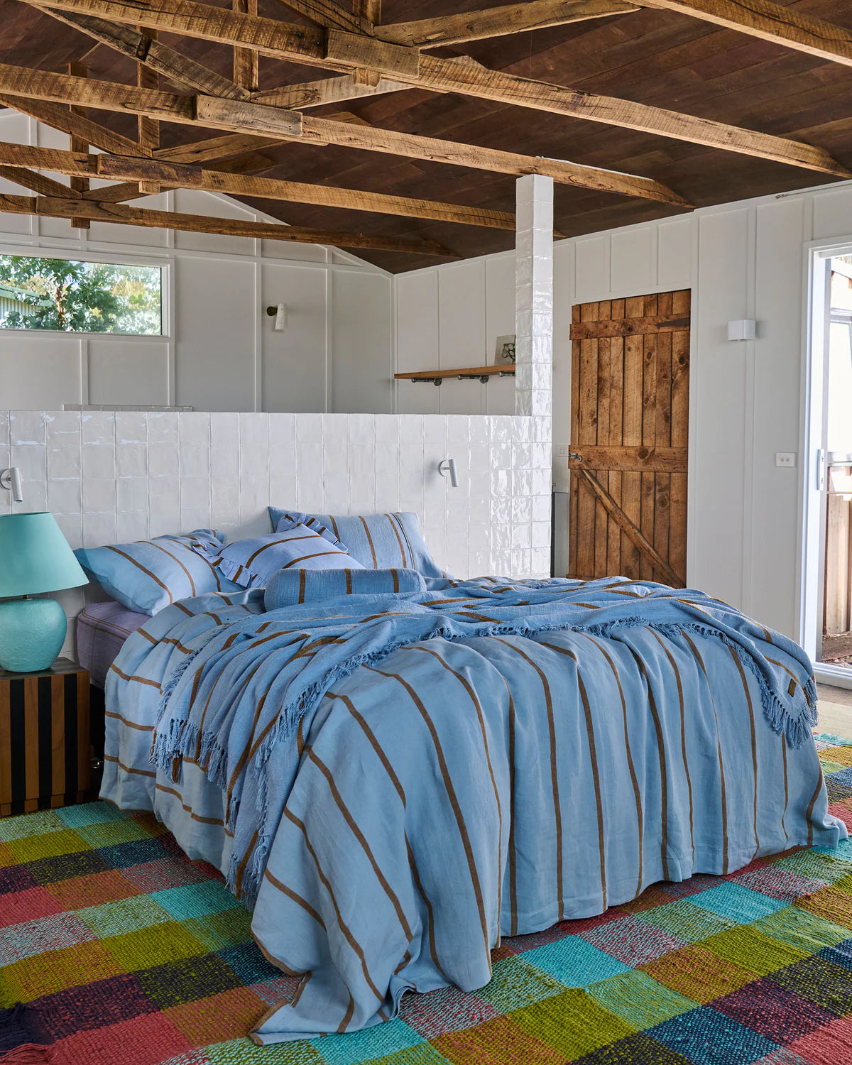 Kip and Co Flat Sheet Como Stripe