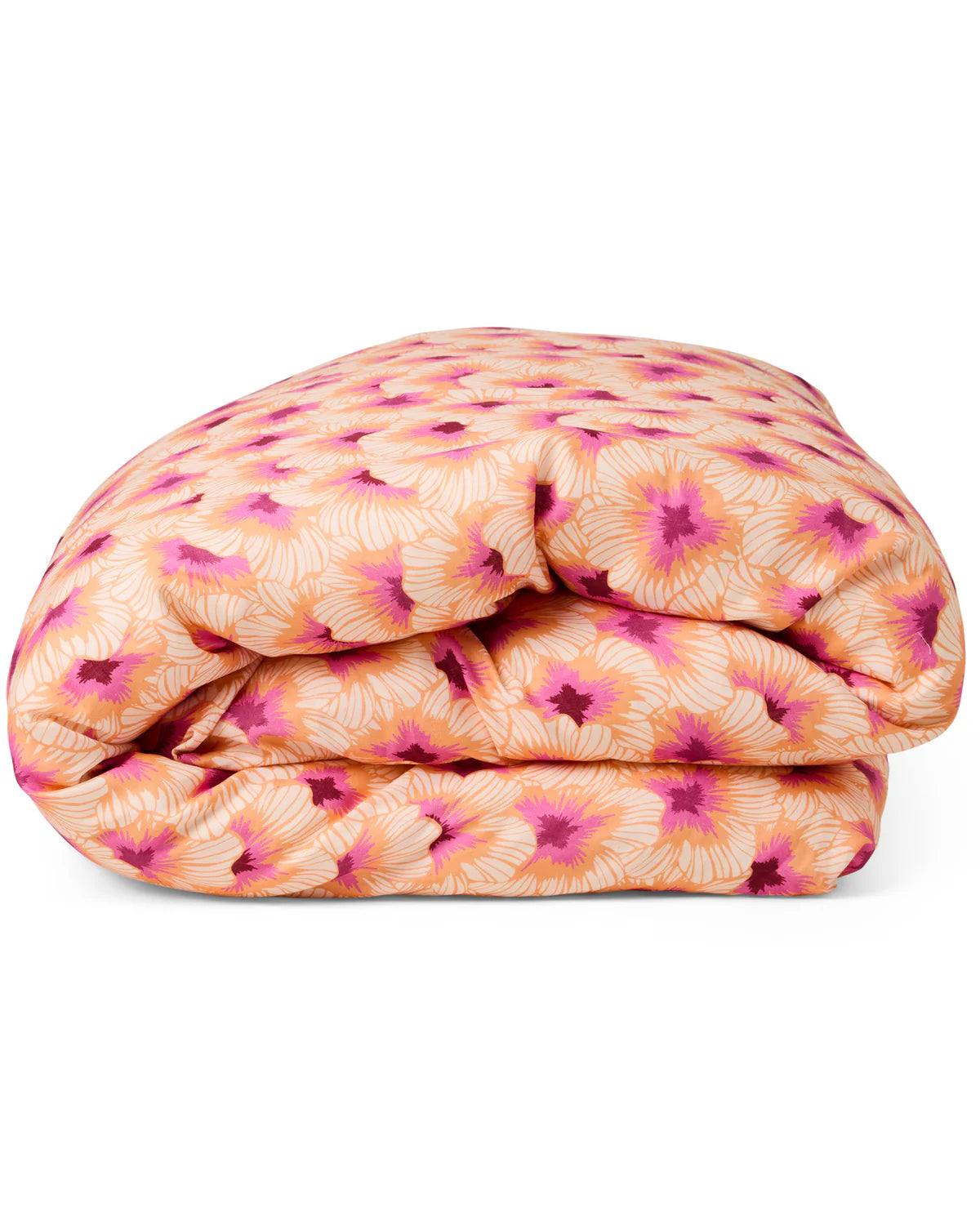 Kip and Co Peach Hibiscus Linen Quilt Cover