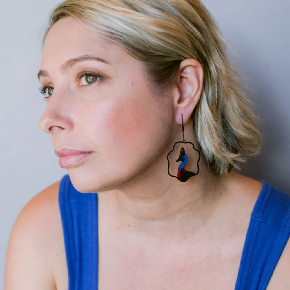 Denz earrings - Cassowary