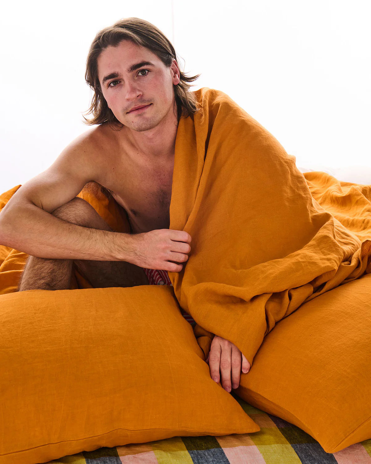 Kip and Co Linen Flat Sheet Marmalade