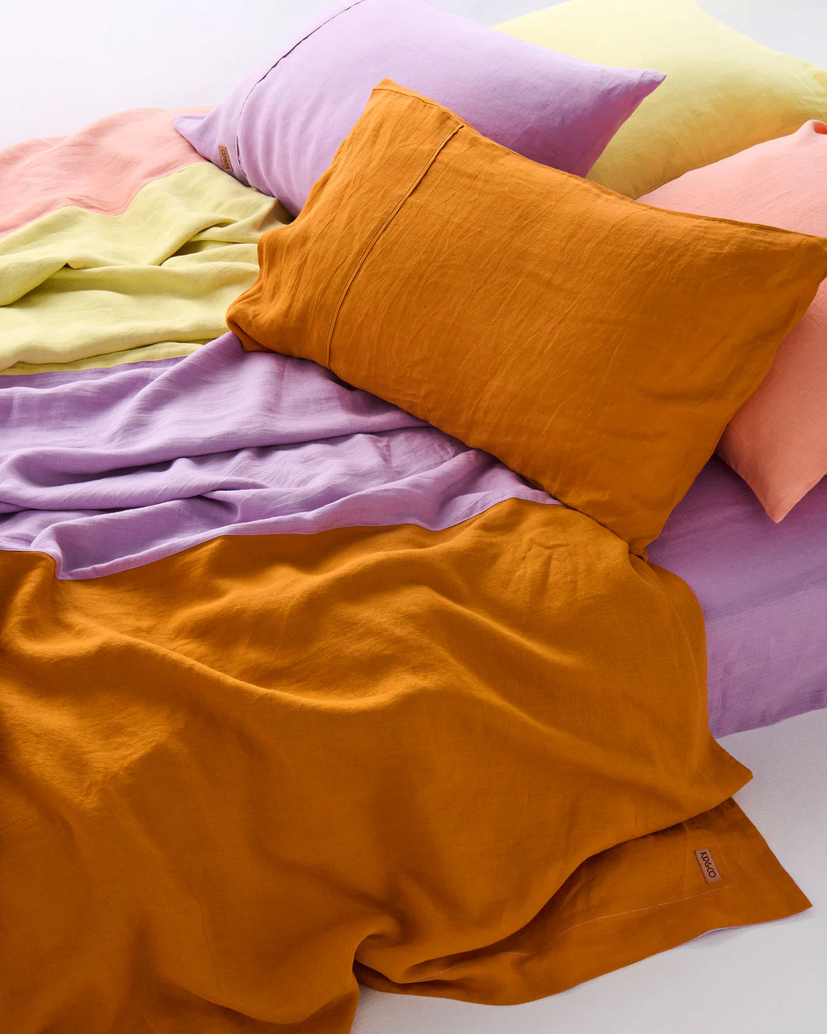 Kip and Co Linen Pillowcases - Marmalade