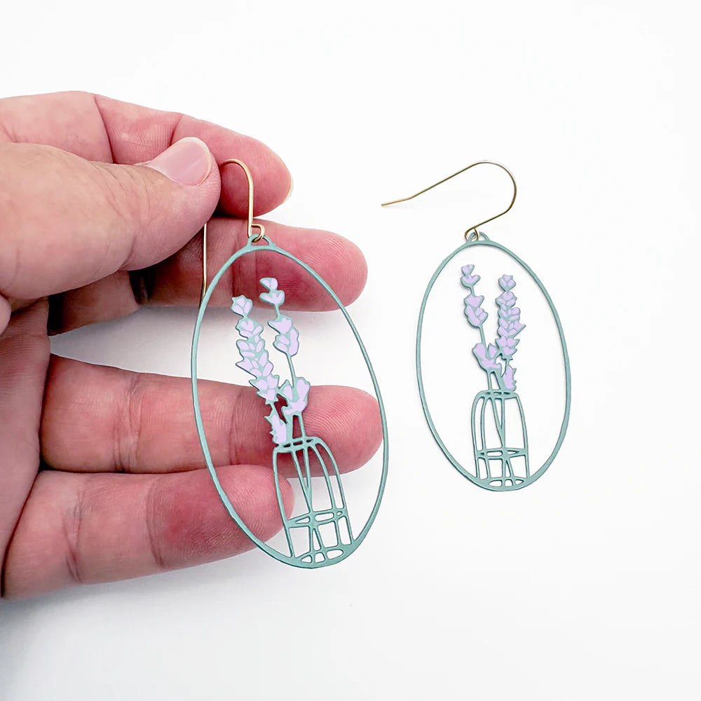 Denz earrings - Lavender Vase Lavender/Sage