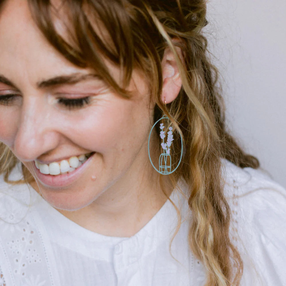 Denz earrings - Lavender Vase Lavender/Sage