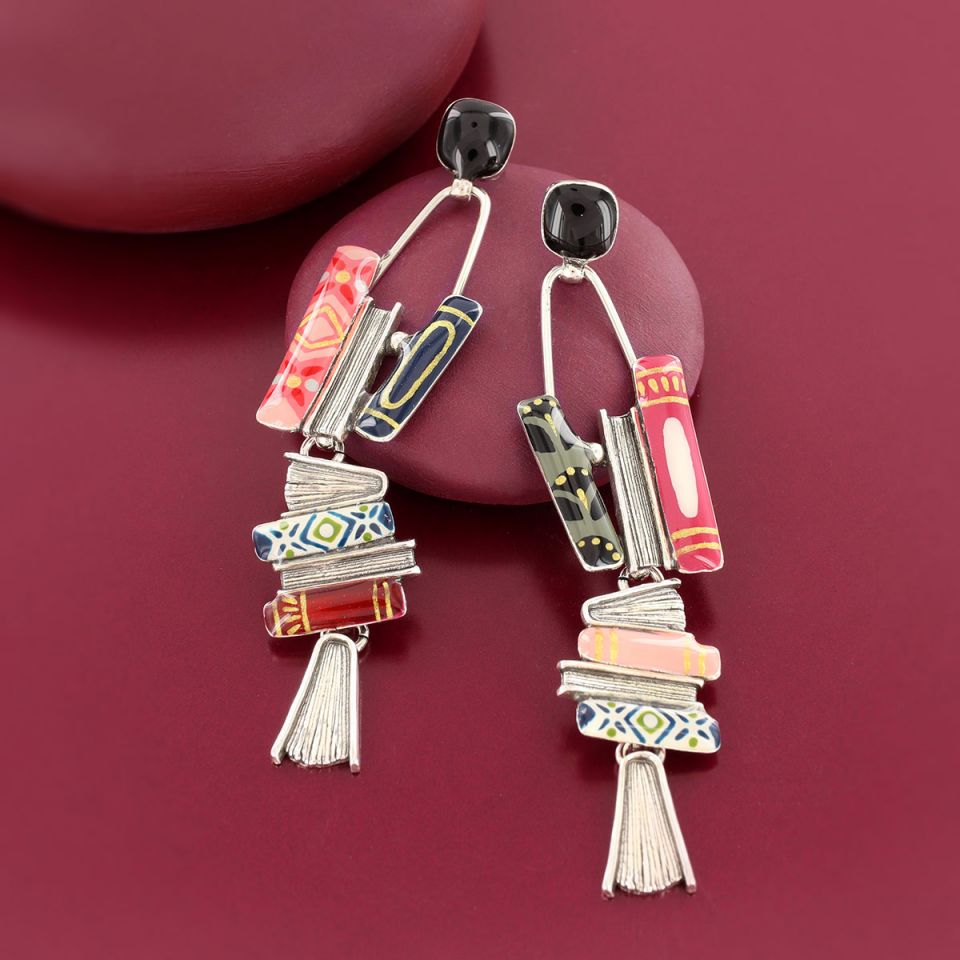Taratata Jewellery - Book Long Stud Earrings