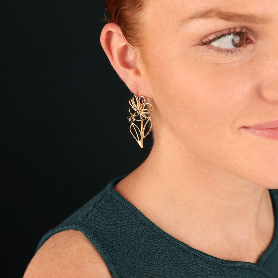 Taratata Jewellery - Flower  Lever Back Earrings