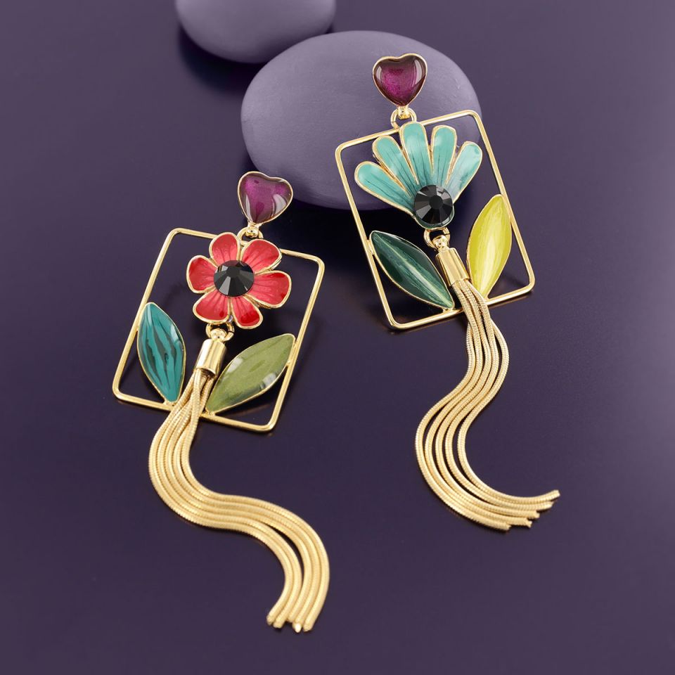 Taratata Jewellery - Frida Long Stud Earrings