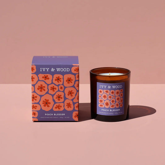 Ivy and Wood Peach Blossom Candle
