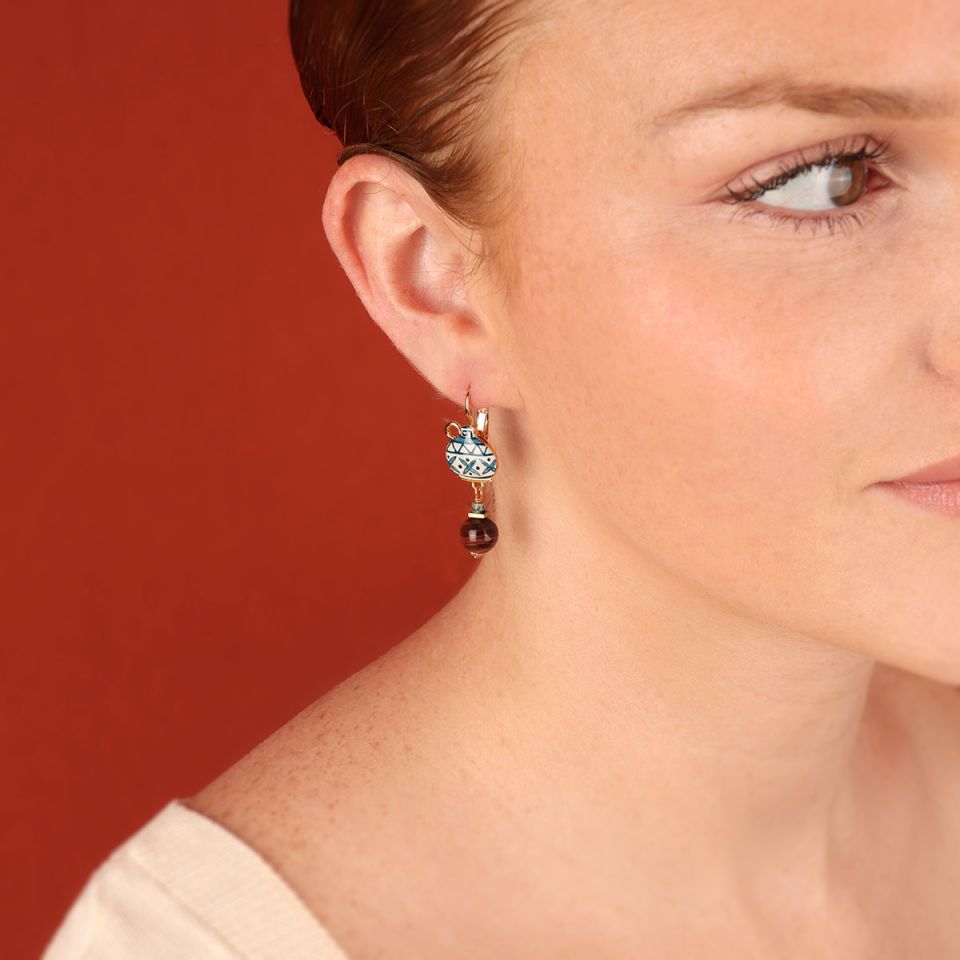 Taratata Jewellery - Double Drop Antique Vase Earrings