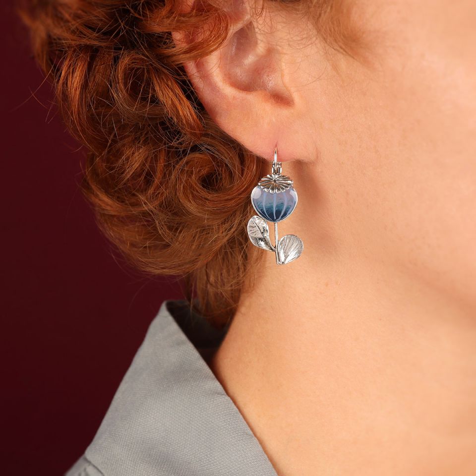 Taratata Jewellery - Poppy Flower Earrings