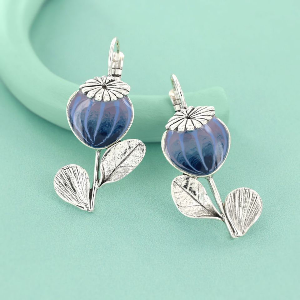 Taratata Jewellery - Poppy Flower Earrings