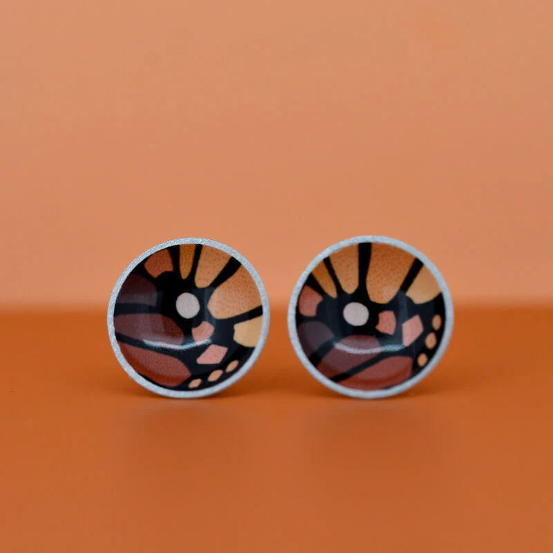 Hot Mocha - Monarch Butterfly Studs