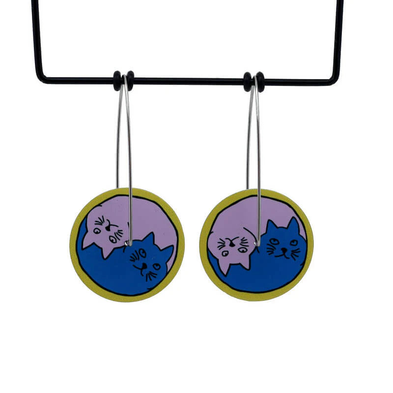 Yin Yang Medium Circle Drop Hooks