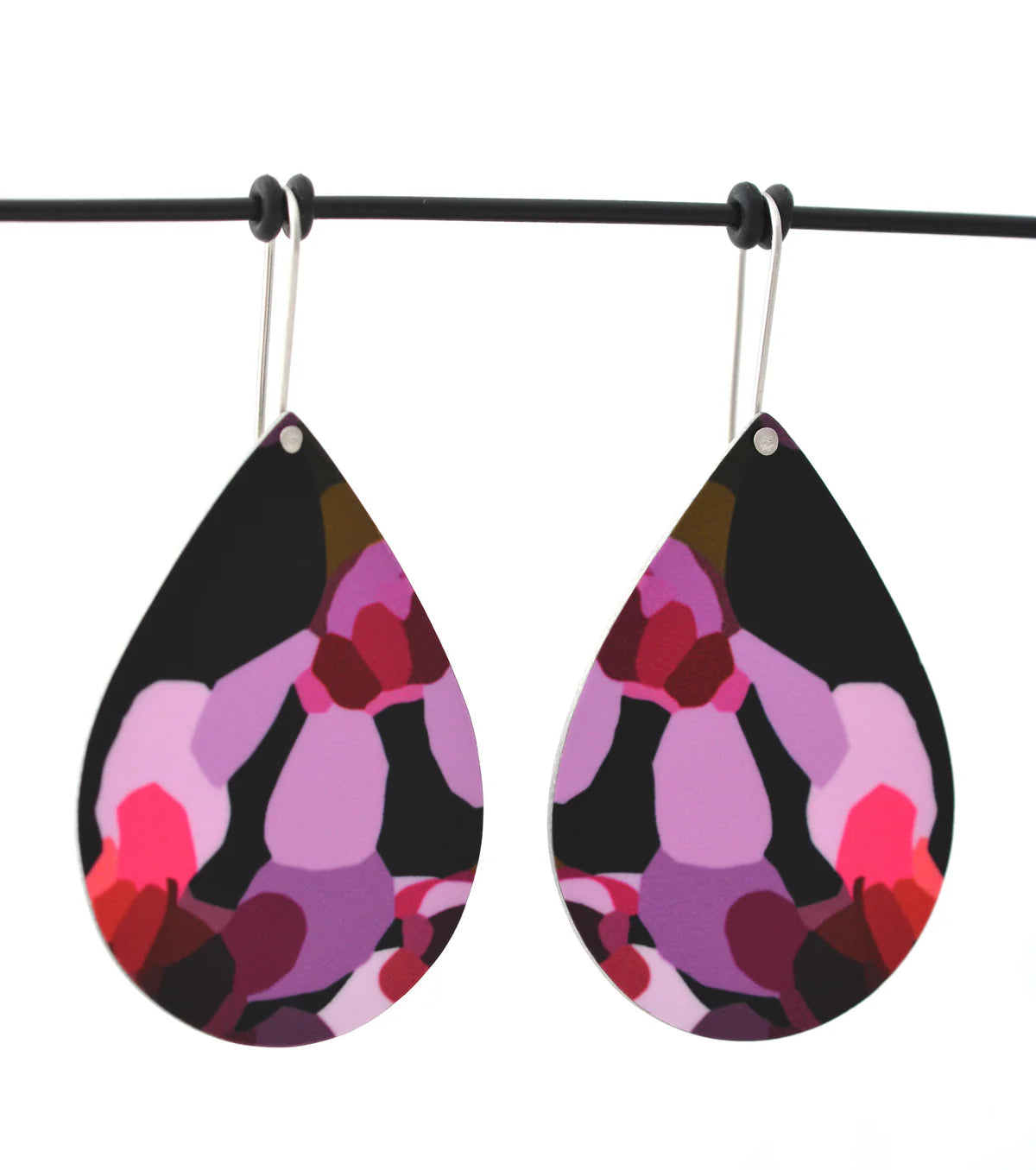 Geraldton Wax Flowers Droplet Shepards Hook Earrings