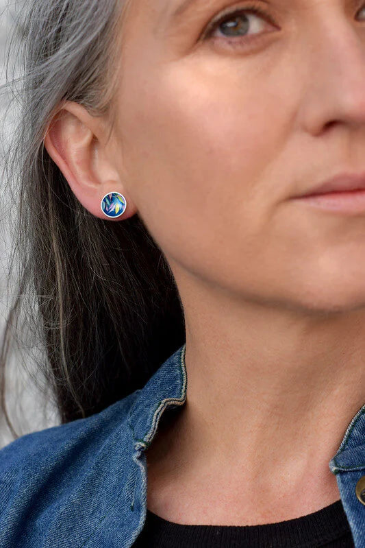 Evening Leaves Domed Studs