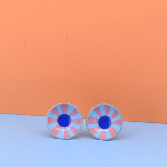 Floral Medley Domed Studs