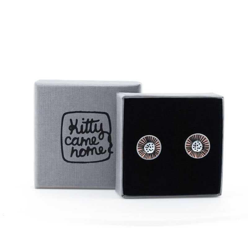 Mabel’s Garden Blush Flower Domed Studs
