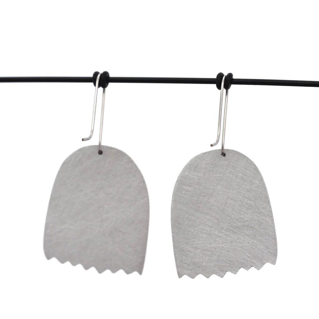Mabel’s Bell Pink and Black Flower Shepards Hook Earring