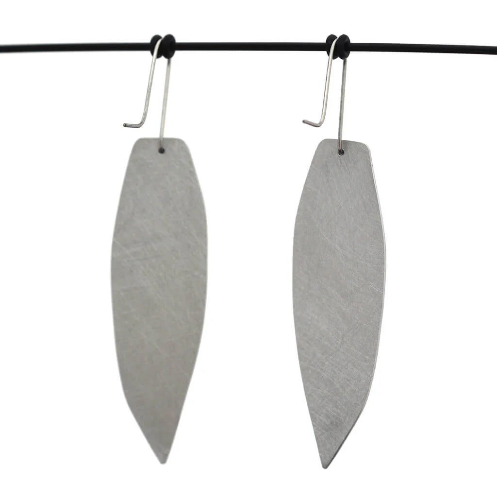 Blue Gum Leaf Shepards Hook Earring