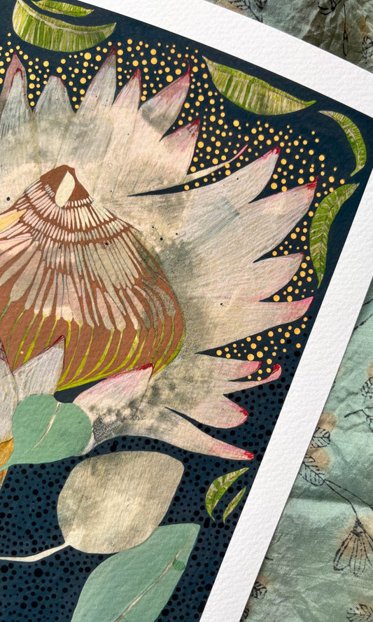 Dana Kinter - I Watch your Hands like Butterflies Landing - mini print