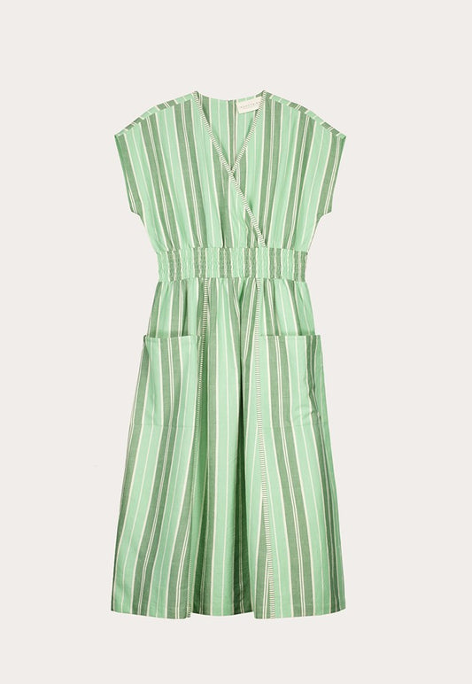 Nancybird Hana Dress - Green Stripe